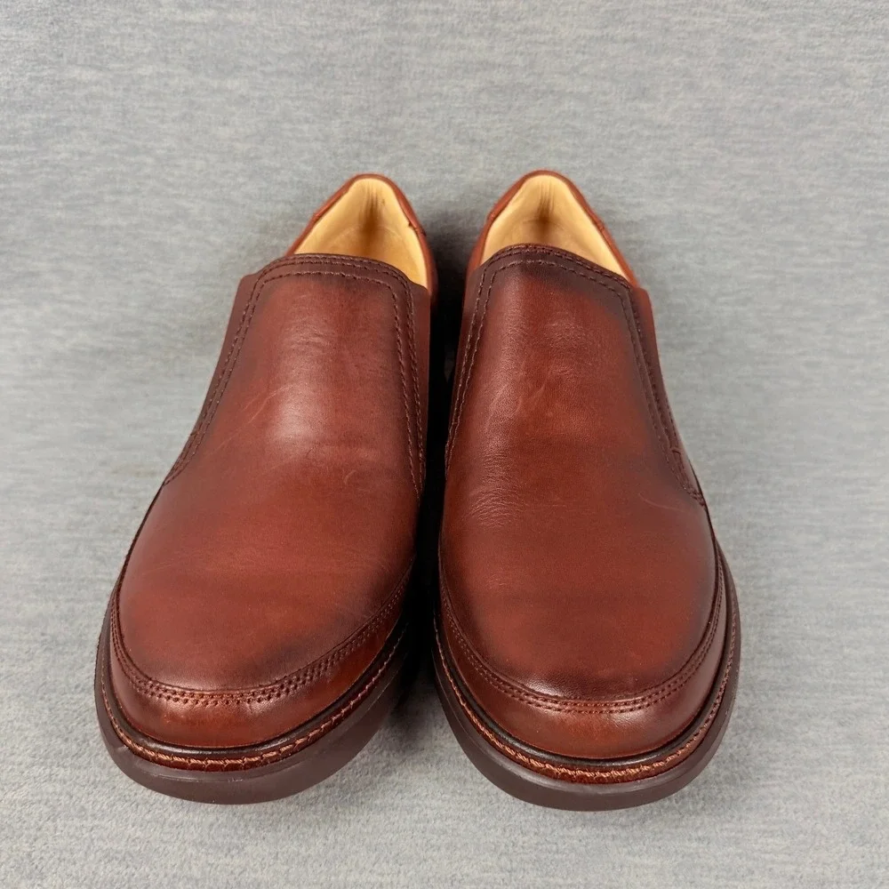 Samuel Hubbard Rafael Slip On Loafers Mens 12 XW Brown Whiskey Leather Shoes